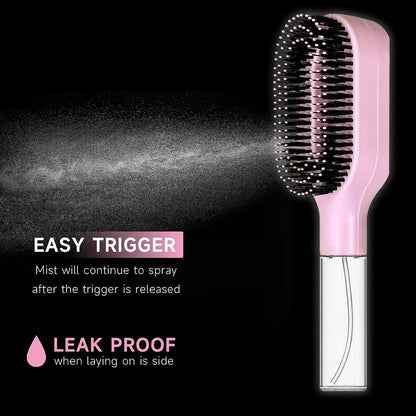 2 in 1 Detangling Brush, with Integrated Spray Atomizer, Detangling Brush for Curly and Wavy Hair, for Curly, Wavy, and Straight Hair, Anti-Tangle Brush for Hair Care