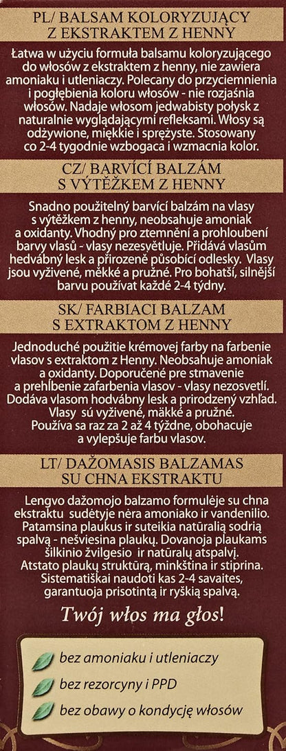 VENITA - Henna Color Balm - 75ml - Burgundy - Unisex - 24 Shades Available - Natural and Shiny Finish