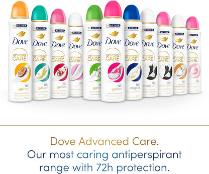 Dove Advanced Care Go Fresh Pear &amp; Aloe Vera Scent Anti-Perspirant Aerosol Women's Deodorant Spray with Pro-Ceramide technology for 72 hour protection against sweat and odour 200 ml