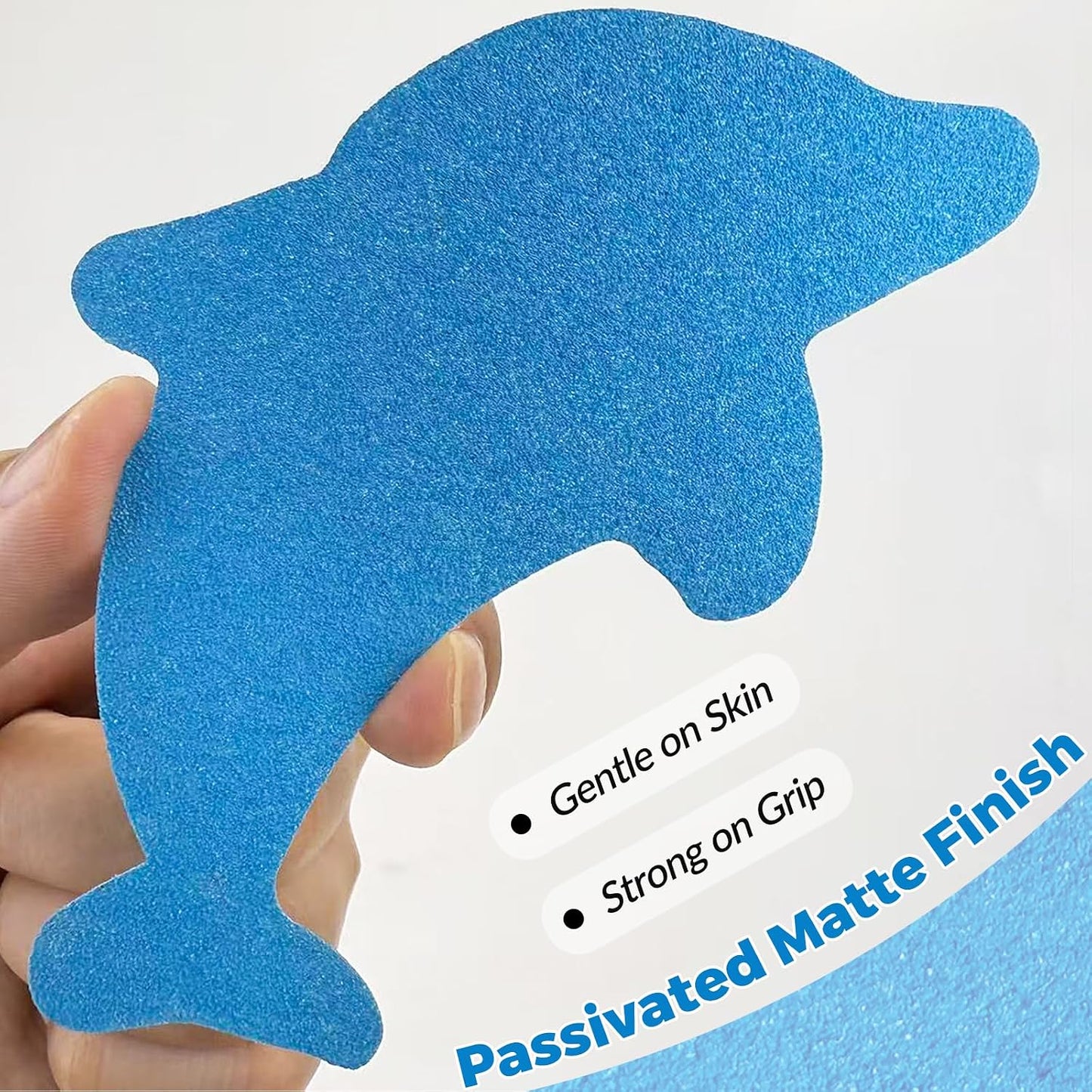 S&amp;X Anti Slip Bath Stickers Kids Friendly – Cute Dolphin-Shaped Non Slip Tape for Bathroom Shower and Tub – Strong Adhesive, Durable Bath Mat Alternative, 12pcs