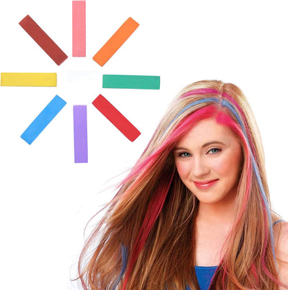 Glamified,Hair Chalk, 24 Colors Set Non-Toxic Temporary Hair Color Chalk Dye Soft Pastels for Women and Girls Hair