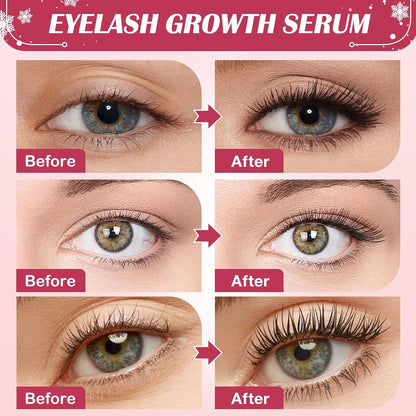 Eyelash Growth Serum, Eyebrow &amp; Lash Serum for Longer and Thickness,5ml | Infused with hyaluronic acid, nourishes lashes to look longer thicker fuller, vegan cruelty-free, travel size