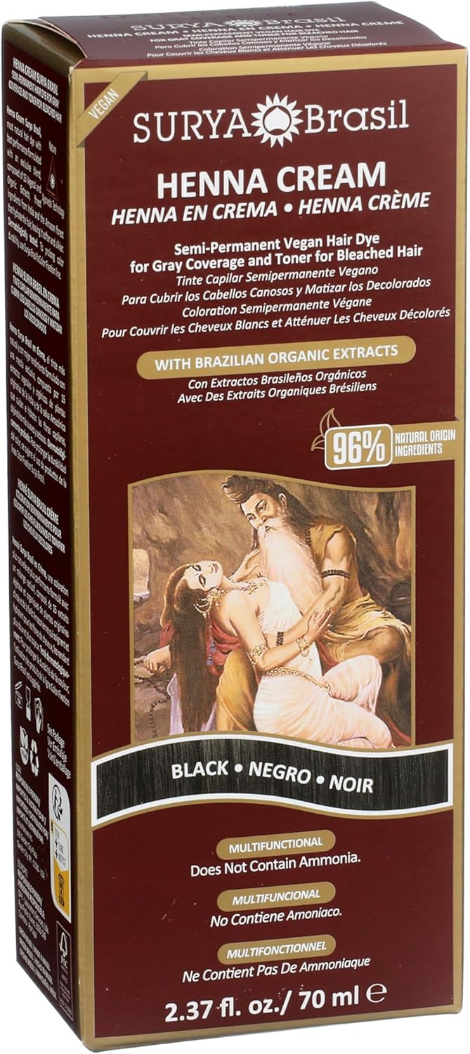 Henna Cream - Black Surya Brasil 2 Bottles