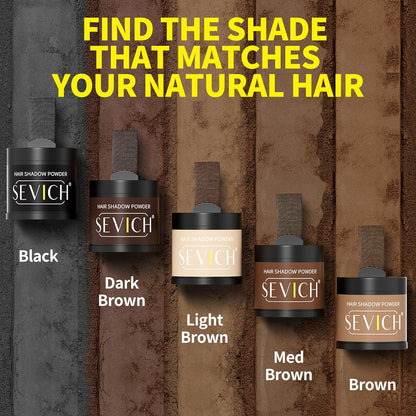 Sevich Hairline Powder 10g Large Capacity,Instantly Conceals Hair Loss,Root Touch up Powder,Hair Shadow Toppers for Women &amp; Men Thinning Gray Hair,48H Makeup Lasting,1 Box = 2.5 Boxes,Dark Brown
