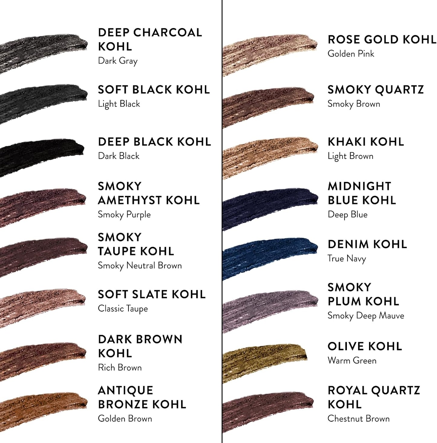 LAURA GELLER NEW YORK Longwear Kohl Kajal Eyeliner Pencil (Smoky Taupe Kohl) Hydrating &amp; Vibrant Eyeliner Pencil With Built in Sharpener For Expert Precision, Glides On Effortlessly