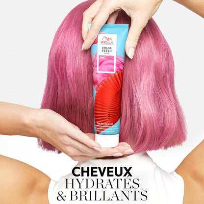 Wella Professionals Pink Blush Color Fresh Mask - Colour Depositing Hair Mask &amp; Home Hair Gloss Treatment - Soft Pink Temporary Hair Dye with Avacado Oil (150ml)