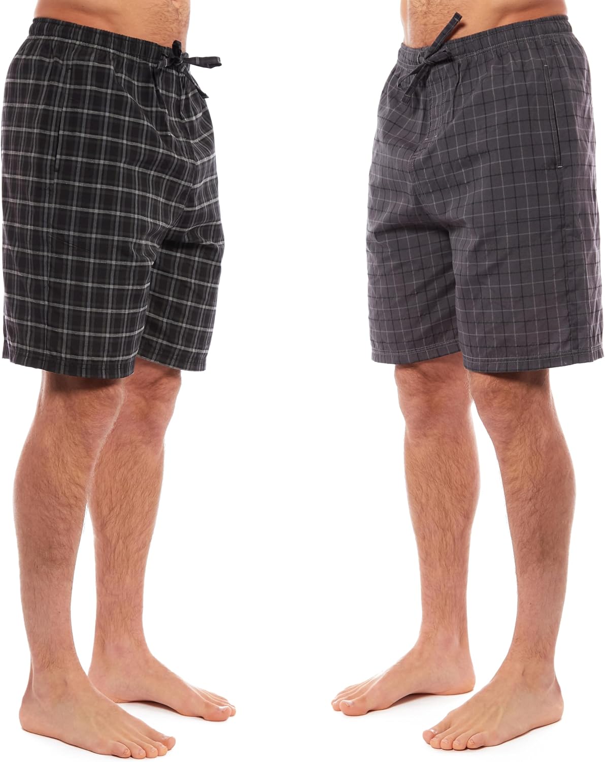 Two‑Pack Checked Shorts for a Laid‑Back Night