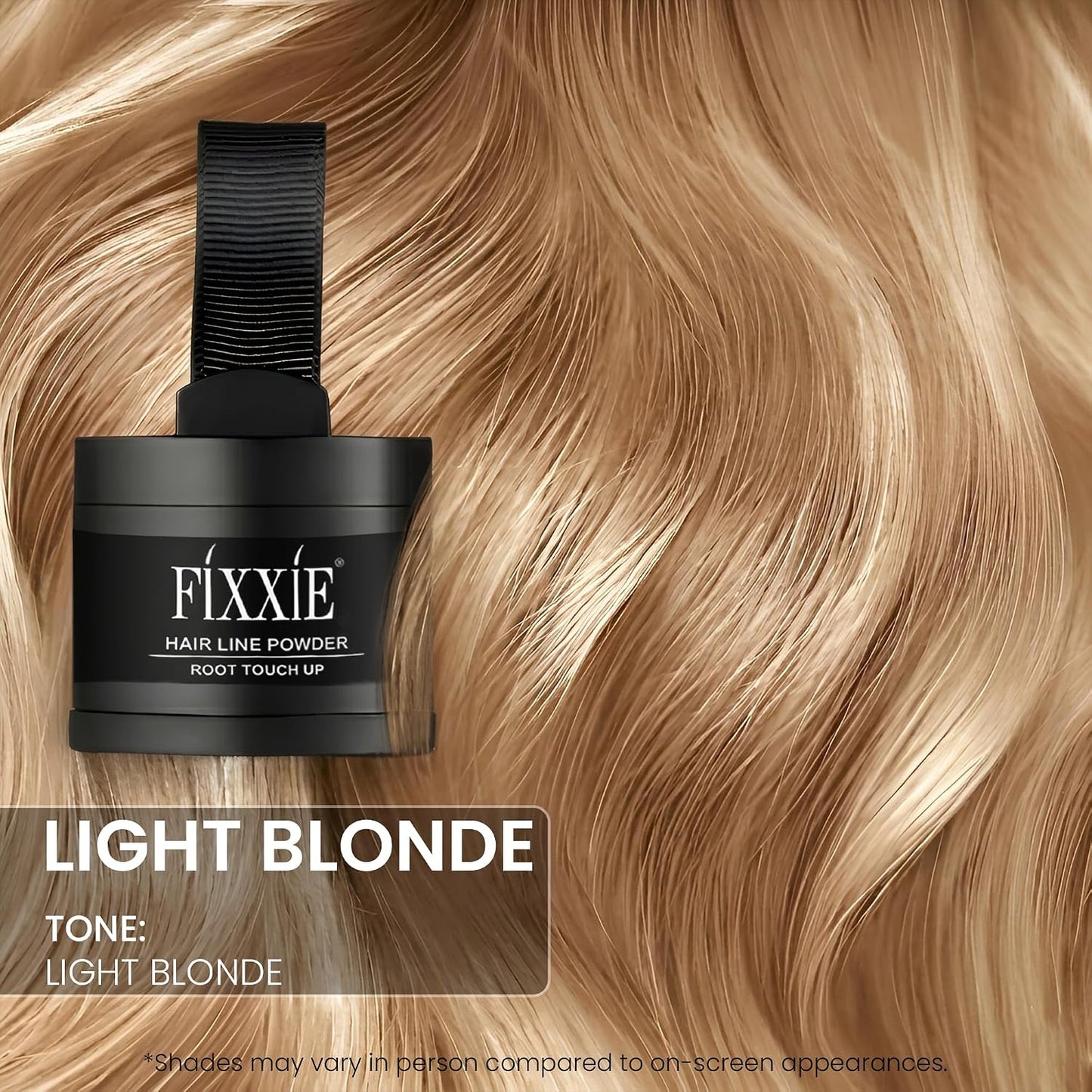 Hairline Powder Light Blonde, Root Touch Up, Instant Hair Loss Concealer for Thinning Hair, Windproof &amp; Sweatproof Cover Up With Mirror and Puff