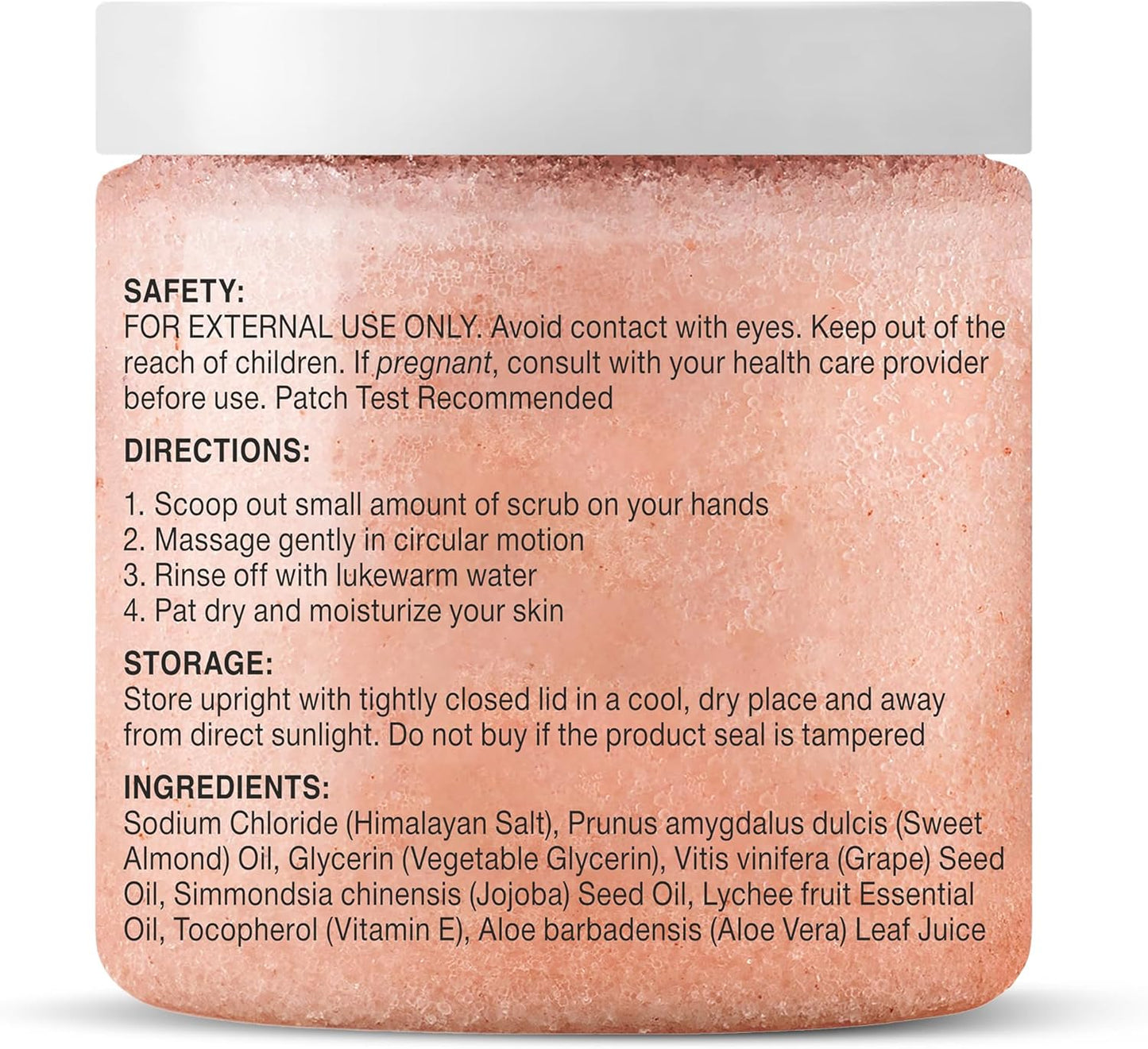 MAJESTIC PURE Himalayan Salt Body Scrub with Lychee Oil, Exfoliating Salt Scrub to Exfoliate &amp; Moisturize Skin, Deep Cleansing - 283 g