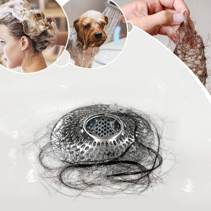 LEKEYE Drain Hair Catcher/Bathtub Shower Drain Hair Trap/Strainer Stainless Steel Drain Protector