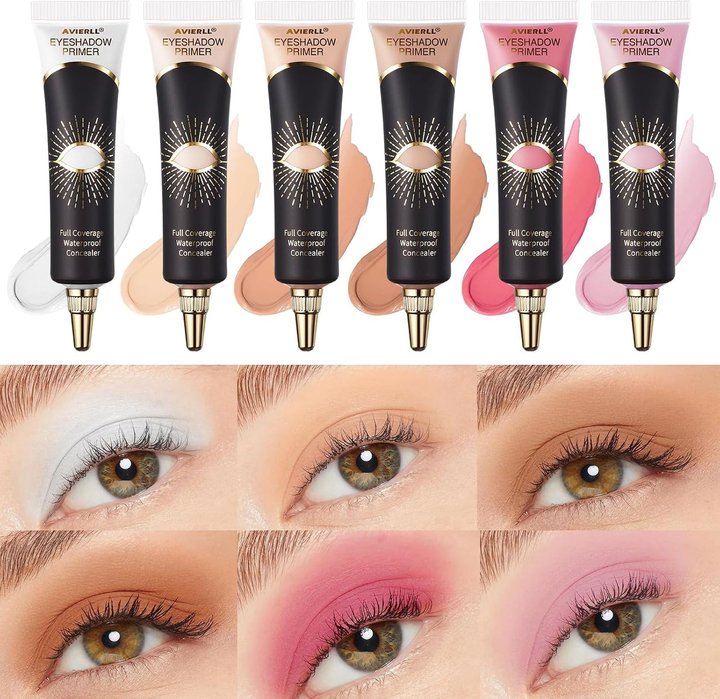 Eyeshadow Primer - Cream Eye Primer - Eye Base for Long Lasting Eye Makeup - Cream Colorful Eyeshadow Base for Eyelid - Matte Full Coverage Concealer Makeup for Mature Skin (02 MEDIUM)