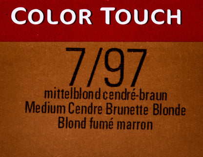 Wella Colour Touch Demi-Permanent Hair Colour, No. 7/97 Medium Blonde Cendre Brown, 0.13601 kg
