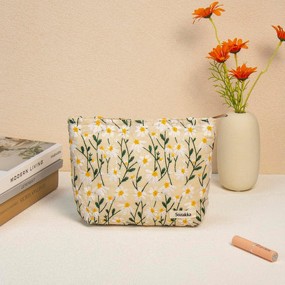 ONEGenug Makeup Bag, Set 2 Cosmetic Bags, Portable Pencil Case Makeup Pouch Travel Essentials Toiletry Bags for Women Girls
