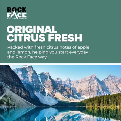 Rock Face Men's Body Spray - Original Fragrance Body Spray Deodorant for Men, 200ml, Fresh Citrus Scent, Long Lasting