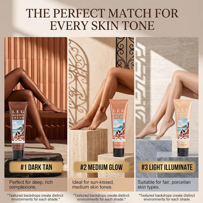 Leg Makeup Waterproof No Transfer, Full Coverage Concealer Leg Makeup Cream, Body Perfector Tattoo Cover Up Makeup,Body Coverage Foundation for Legs &amp; Body, Even Skin Tone Daily Wear (01# Light)
