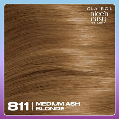 Clairol Nice'n Easy Tone+Gloss Semi Permanent Hair Dye - 811/73 Medium Ash Blonde