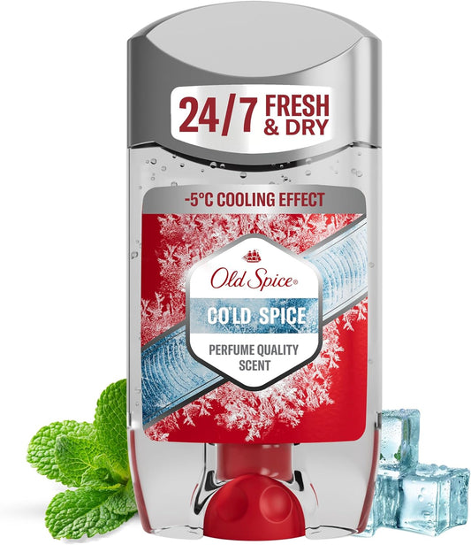 Old Spice Cold Spice Roll On Deodorant Stick for Men, Antiperspirant Clear Gel, Mens Strong Anti Perspirant Value Pack, 6 x 70ml