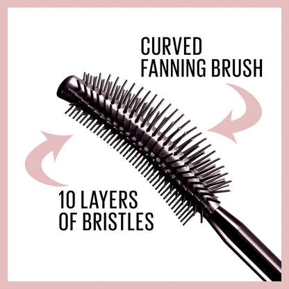 Maybelline Mascara, Lash Sensational Volumizing &amp; Thickening, Eyelash Lengthening, Flake Free Formula, Layer Reveal Brush, Defining Mascara, Maybelline New York, Shade: Very Black