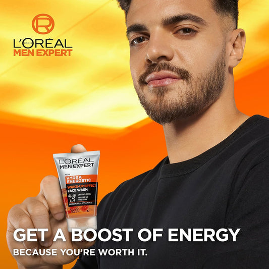 L'Oreal Men Expert Hydra Energetic Wash, 100ml (Pack of 2)