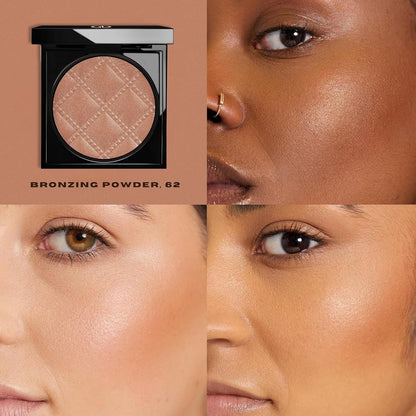 GA-DE Idyllic Soft Satin Bronzing Powder, 62 - Velvety Contour Makeup - Smooth and Creamy Bronzer Makeup - Blends Effortlessly and Evenly - 0.49 oz