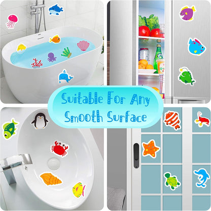 30 Adorable Non-Slip Sea Animal Bathtub Shower Deco Water-Resistance Stickers in 30 Designs
