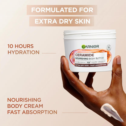 Garnier Body Superfood, Repairing Body Butter, With Cocoa &amp; Ceramide, Body Butter for Very Dry Skin, Vegan Formula, Approved by Cruelty Free International, 380ml
