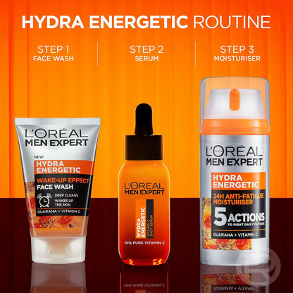 L'Oreal Men Expert Hydra Energetic Wash, 100ml (Pack of 2)