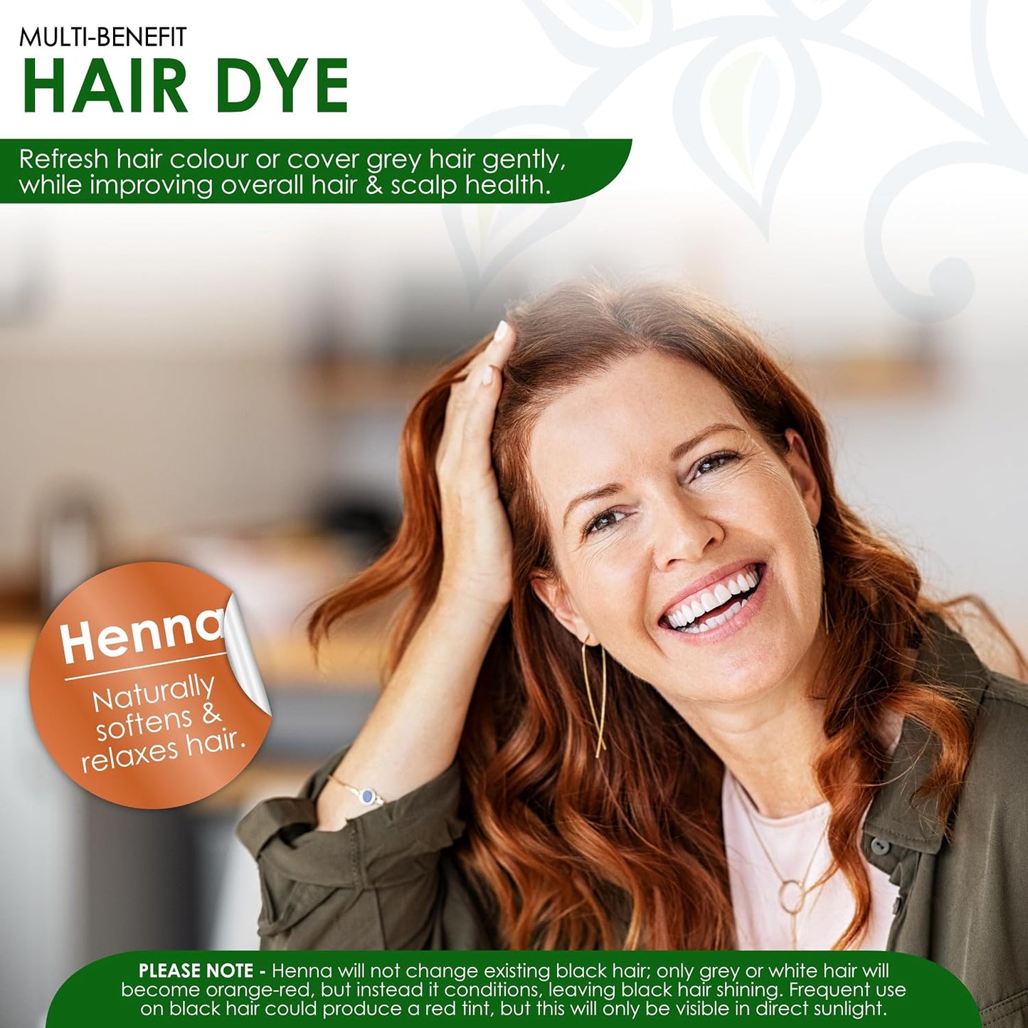 Davis Finest - Organic Henna Powder, 100g - Lawsonia Inermis - Henna Hair Colour, PPD-Free Natural Hair &amp; Beard Dye, Chemical Free - Ideal for Hair Colouring &amp; Mehndi Cones Paste -100% Plant Based