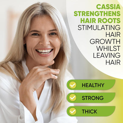 Davis Finest Organic Cassia Obovata Powder 100g, Neutral Henna Natural Hair Strengthening, Hair Mask, Blonde Hair Dye, Shine Conditioner