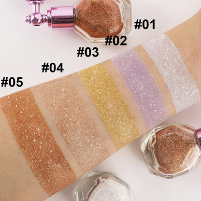 Body Glitter Powder,Shiny Body Glitter Spray for Women, Hairspray Long-Lasting Highlight Powder Spray Makeup Glitter,Makeup for Body, Hair, Face and Clothing (Moonstone)