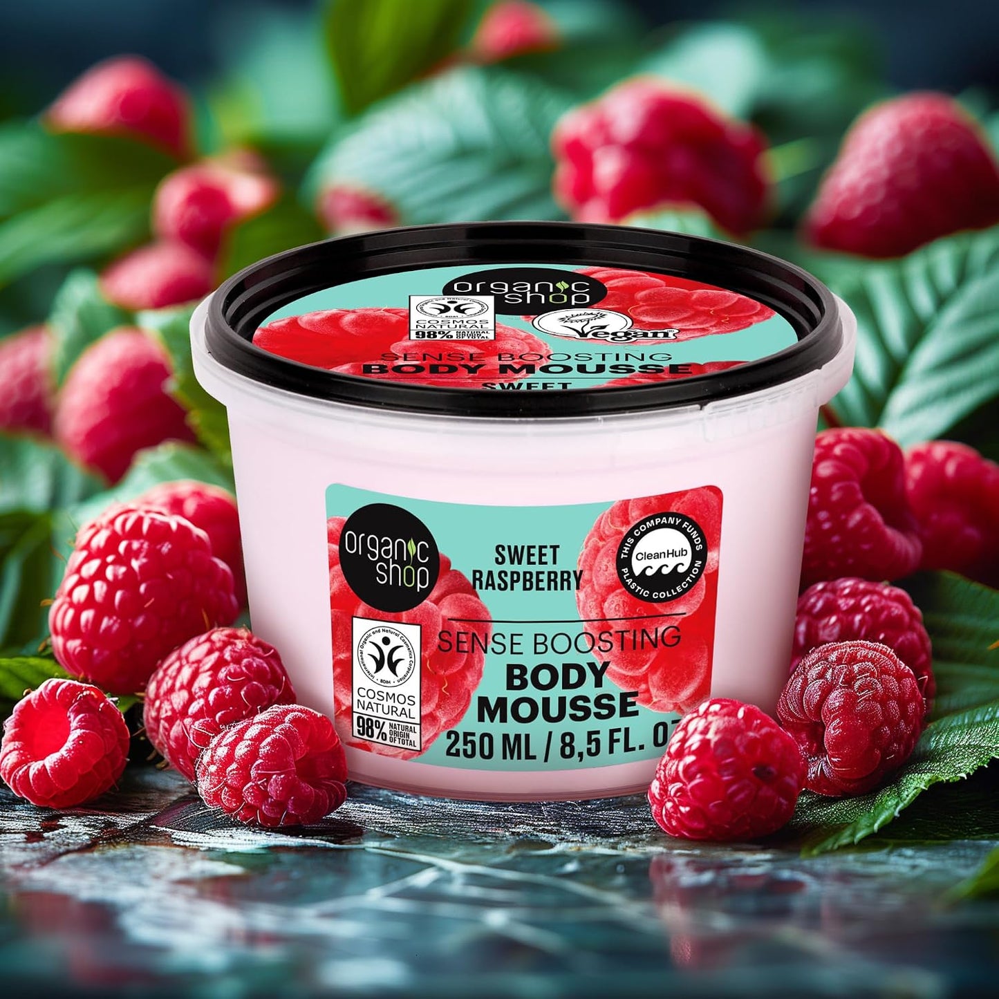 Organic Shop Body Mousse Sense Boosting Sweet Raspberry, 250 ml