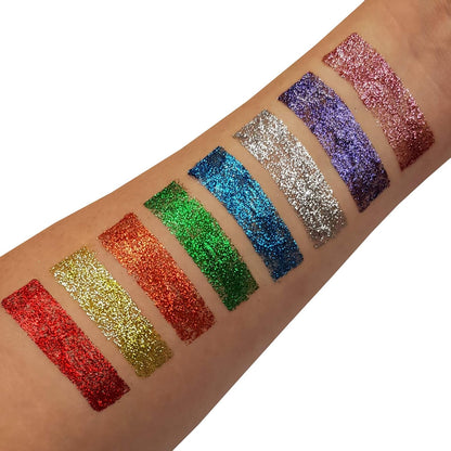 Classic Fine Face &amp; Body Glitter Gel by Moon Glitter - Red - Cosmetic Festival Glitter Face Paint for Face, Body, Hair, Nails - 12ml