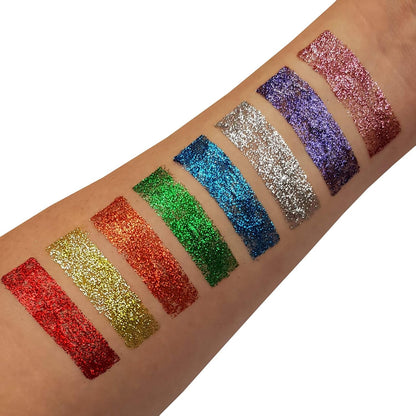 Classic Fine Face &amp; Body Glitter Gel by Moon Glitter - Red - Cosmetic Festival Glitter Face Paint for Face, Body, Hair, Nails - 12ml
