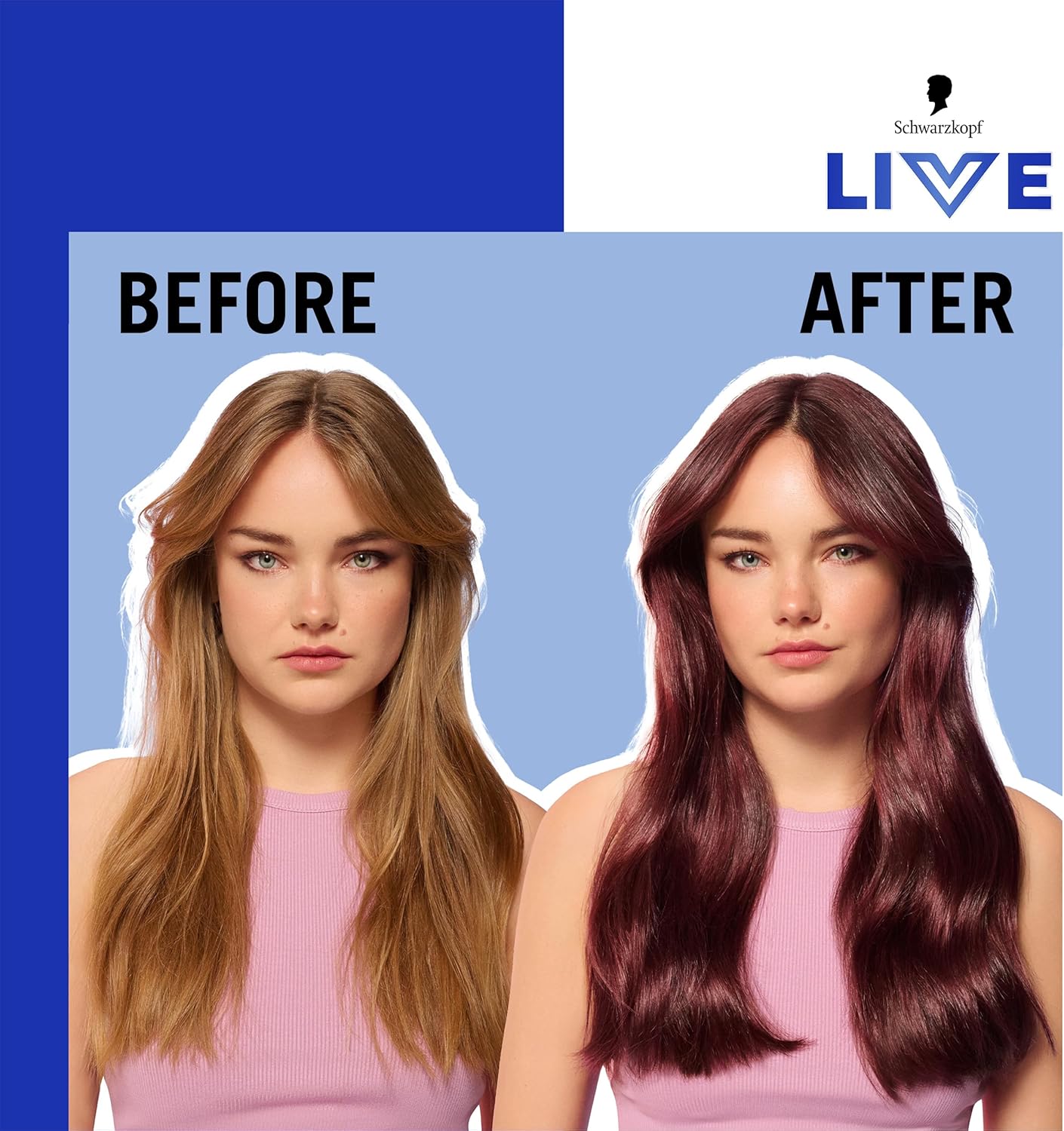 Schwarzkopf LIVE Go Gloss Cherry Cola Red, Colour &amp; Care Hair Glossing for Instant Glossy Hair, with HaptiQ Anti-Damage System, Up to 8 Washes
