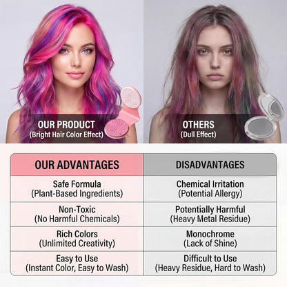 12 Colors Hair Chalk for Girls Kids, Temporary Hair Dye Powder with 2ml Spray Bottle, Washable Coloured Hair Chalks Set, Safe Non-Toxic Hair Colour Spray Makeup Gifts for Birthday Party Cosplay