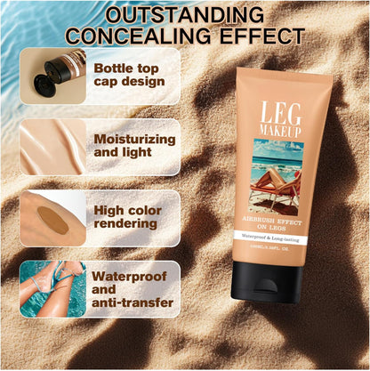 Leg Makeup Concealer Full Coverage,No Transfer Waterproof Cover Varicose Veins Cream,Flawless Leg Makeup Cream To Cover Veins,Long Lasting Body Make up,LegAnd Body Scar Tattoo Cover Up #02