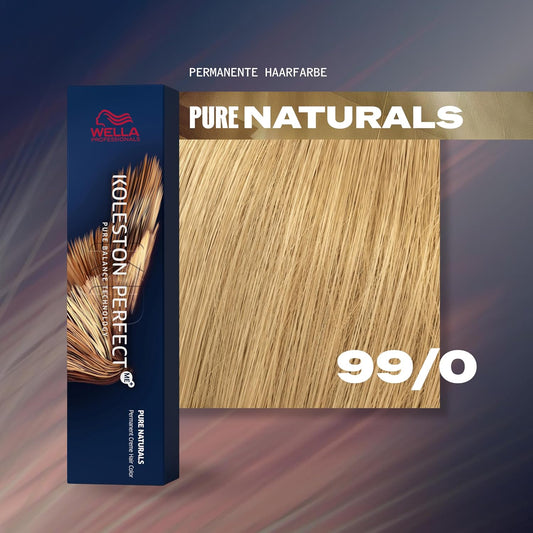 Wella Koleston Perfect MePlus Pure Naturals Permanent Hair Colour Cream, No. 99/0 Very Light Blond Intense, 0.66 kg 8005610628707