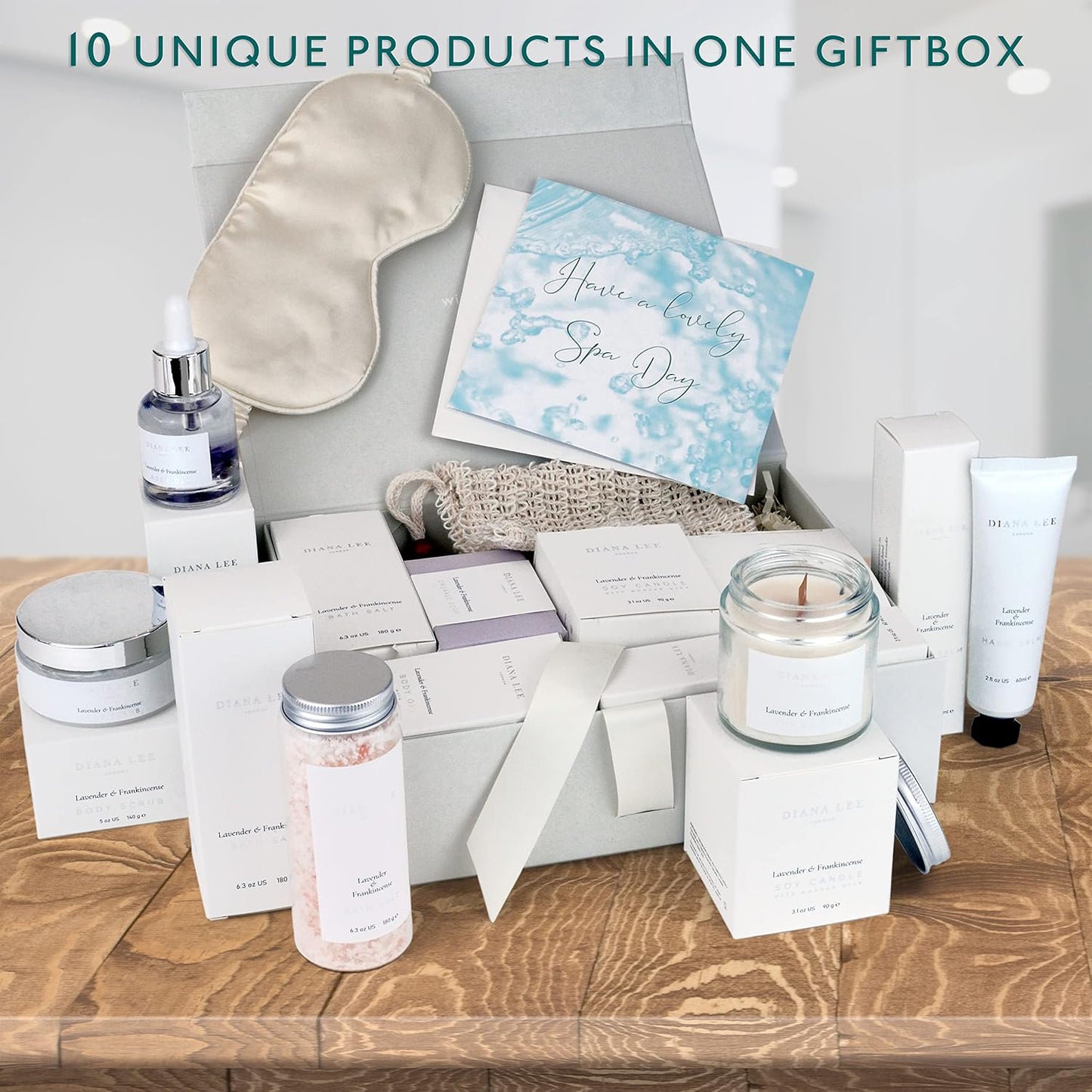 Jasmyn &amp; Greene Relaxation Birthday Gifts for Women - Luxury Pamper Hamper Bath Set Gifts for Her with Lavender. Spa Sets for Mum with Organic Self Care Presents. Pamper Gift for Womens Birthday