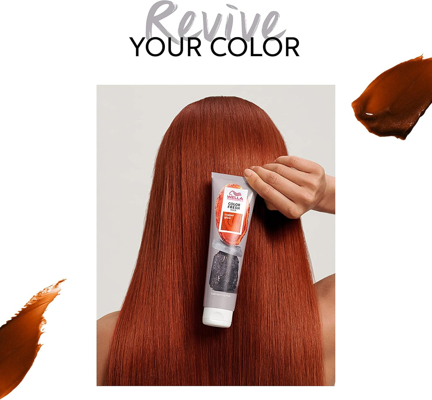 Wella Professional Color Fresh Mask | Temporary Color Refresh Treatment |Semi-Permanent Hair Dye | Wash Out Colour |150ml | Copper Glow