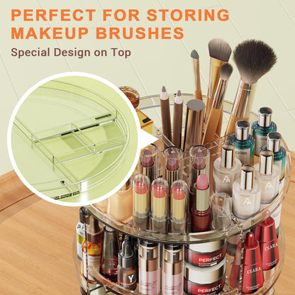 Auxmir Rotating Makeup Organiser, 9-Tier Adjustable Makeup Organiser with 360 Degree Rotation, Large Capacity Spinning Makeup Storage on Stand Revolving for Vanity Table, Bedroom, Bathroom