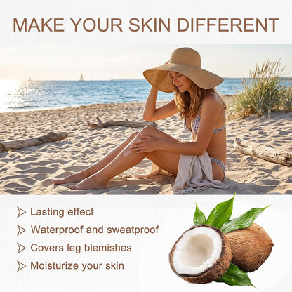 Leg Makeup Waterproof No Transfer, Full Coverage Concealer Leg Makeup Cream, Body Perfector Tattoo Cover Up Makeup,Body Coverage Foundation for Legs &amp; Body, Even Skin Tone Daily Wear (01# Light)