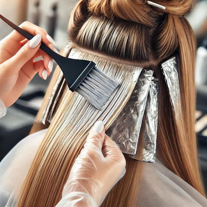 12CM*50M Embossed Hair Foils for Highlighting, Hairdressing Foil, Aluminium Foil for Hair Colouring - Professional Roll with Practical Cutting Edge - for Colouring, Highlighting, Perming,Salon or Home