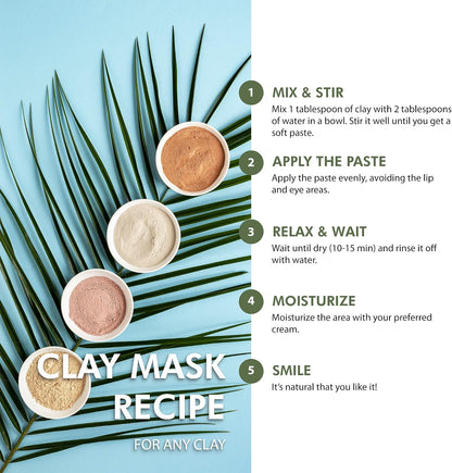 Clay Powder from Dead Sea Face Mask Mud Body Wash Anti Acne Black Spots Detox Pure Natural for Soap Making