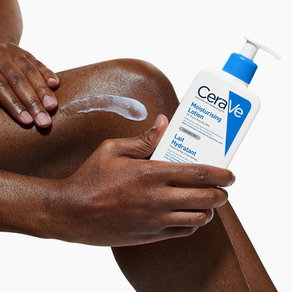 CeraVe Moisturising Lotion with Ceramides for Dry to Very Dry Skin, 562ml | Lighweight Daily Hydrating Face &amp; Body Moisturiser with Hyaluronic acid, MVE technology. Fragrance-Free.