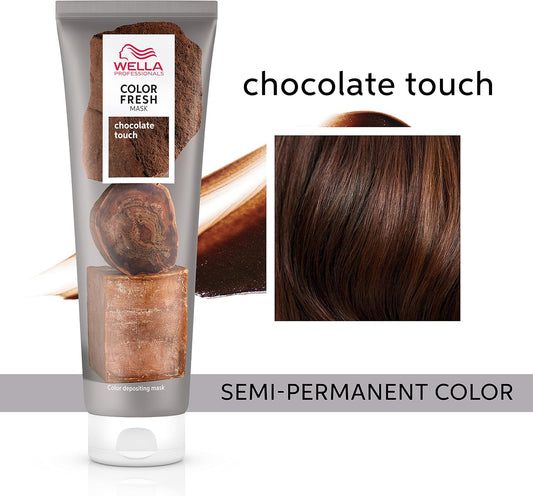 Wella Professionals Color Fresh Mask, Temporary Colour Refresh Treatment, Semi-Permanent Hair Dye, Hair Gloss Treatment for Brown Hair