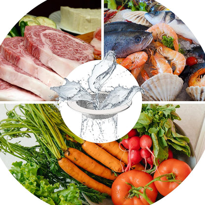 MR.SIGA Kitchen Sink Strainer, Stainless Steel Sink Drain Strainer, Dishwasher Safe（External Diameter 11.2cm, Inner Diameter 7.6cm，Pack of 3）