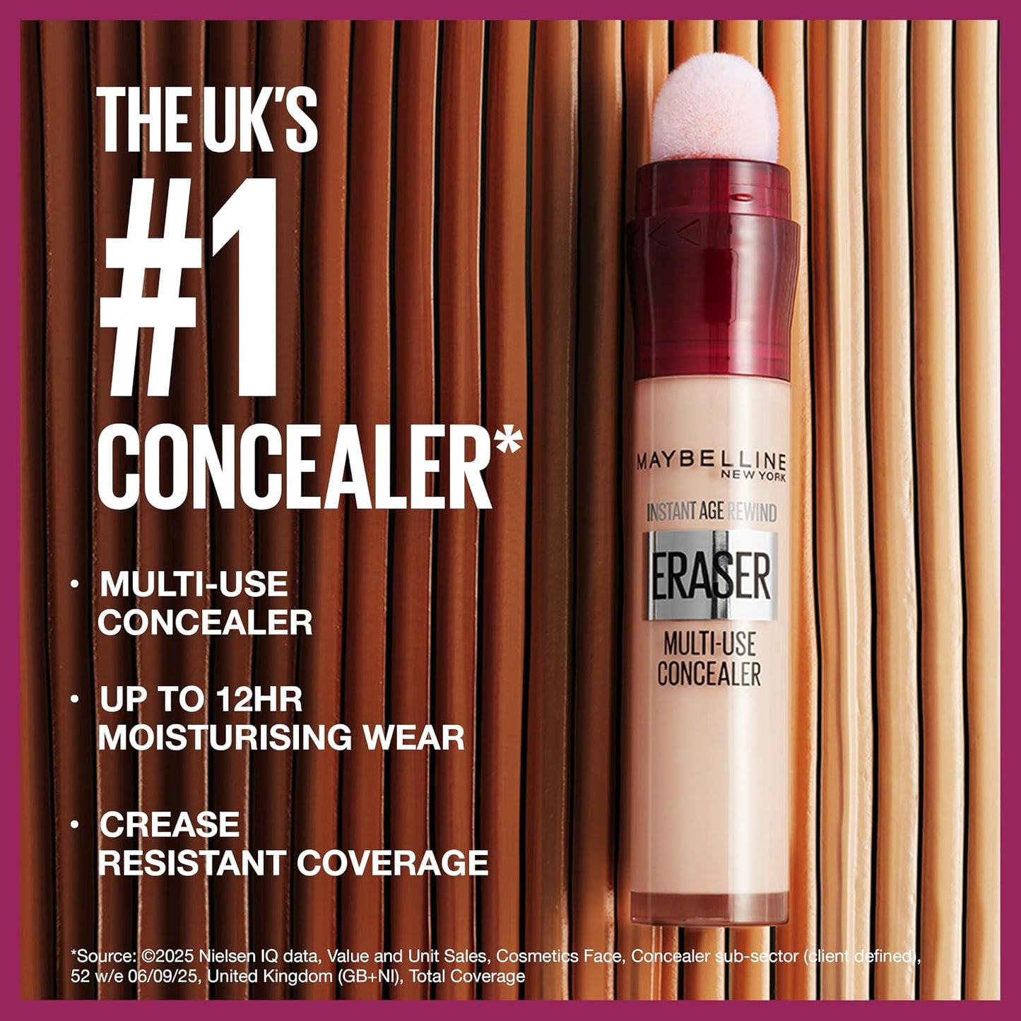 Maybelline Concealer Instant Anti Age Eraser Eye Concealer, Dark Circles and Blemish Concealer, Ultra Blendable Formula Dermatologist Tested &amp; Suitable for Sensitive Skin 01 Light