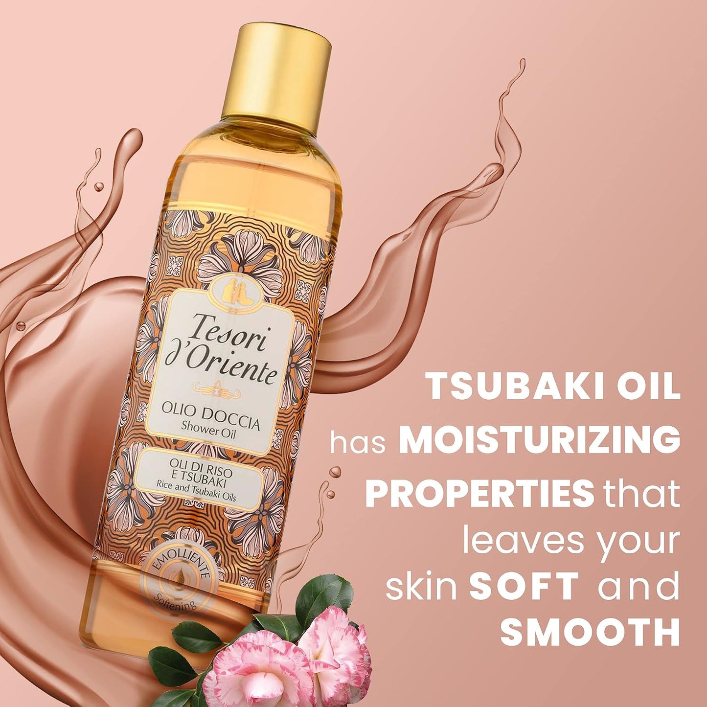 shower oil - rice &amp; Tsubaki oils 250 ml