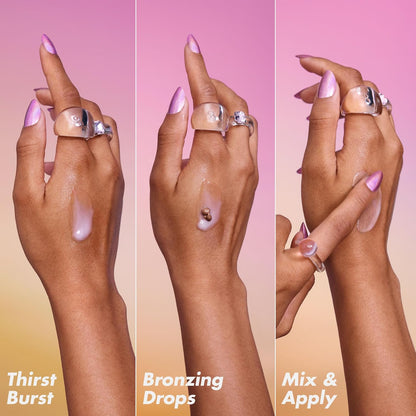 e.l.f. The Hottest Drops Duo, Holy Hydration Thirst Burst &amp; Bronzing Drops, For Dewy, Glowy &amp; Sun-Kissed Finish, With Hyaluronic Acid &amp; 5% Niacinamide, Vegan &amp; Cruelty-Free, Travel-Size