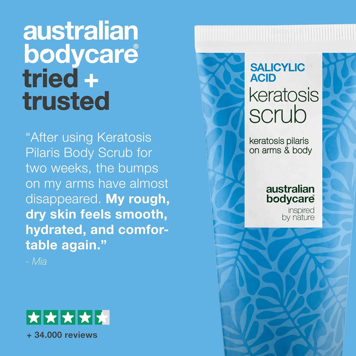 Keratosis Pilaris Body Scrub Treatment – Chemical (AHA/BHA) + Physical Exfoliant for Strawberry Legs, KP &amp; Ingrown Hair with Salicylic Acid, Glycolic Acid, Apricot Seed &amp; Allantoin